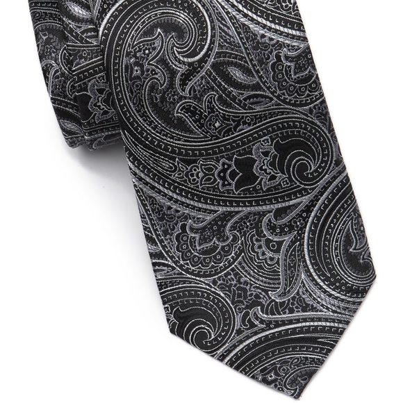 NWT Michael Michael Kors Black Stately Paisley Tie - Picture 6 of 6